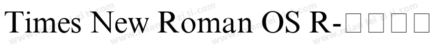 Times New Roman OS R字体转换